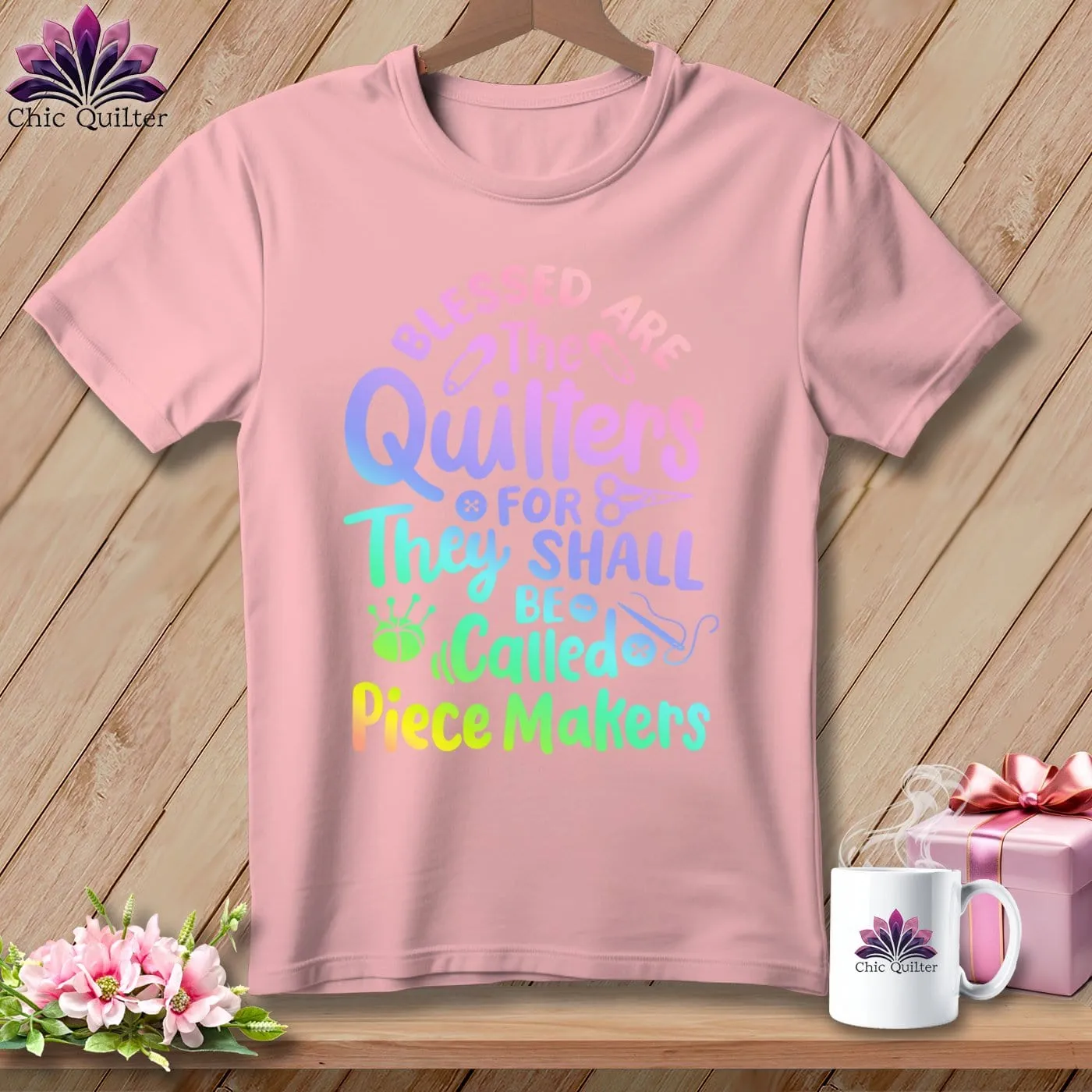 Blessed Are the Quilters For They Shall Be Called Piece Makers ~ Relaxed Fit Tee