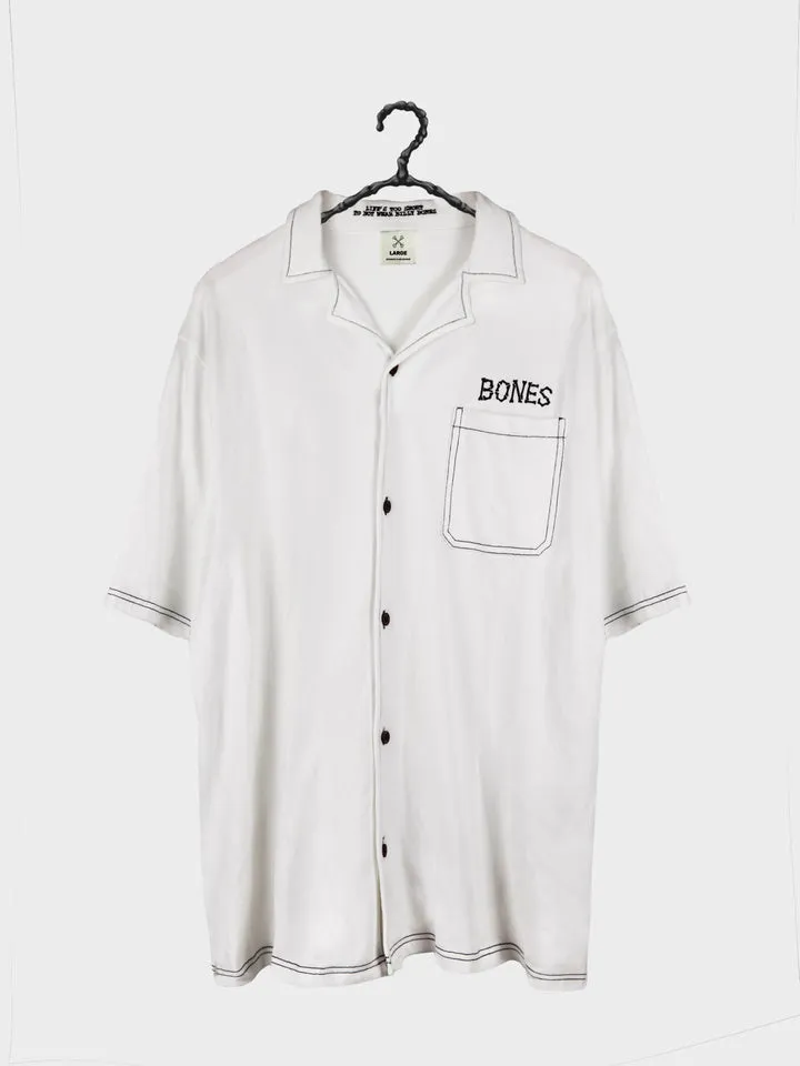 Bones Classic Contrast Stitch Shirt White