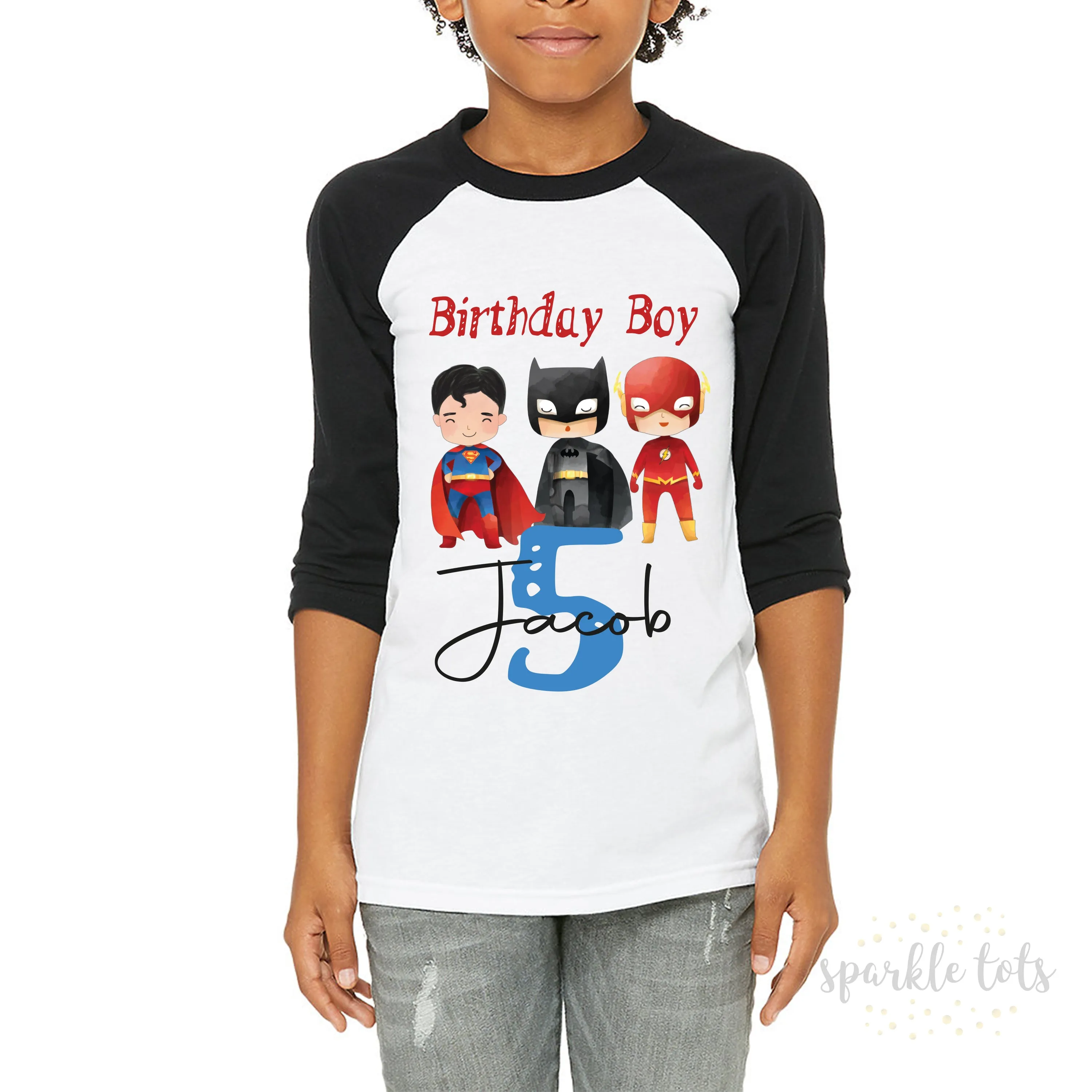 Boys Birthday T-Shirt | Superhero Themed Birthday Top