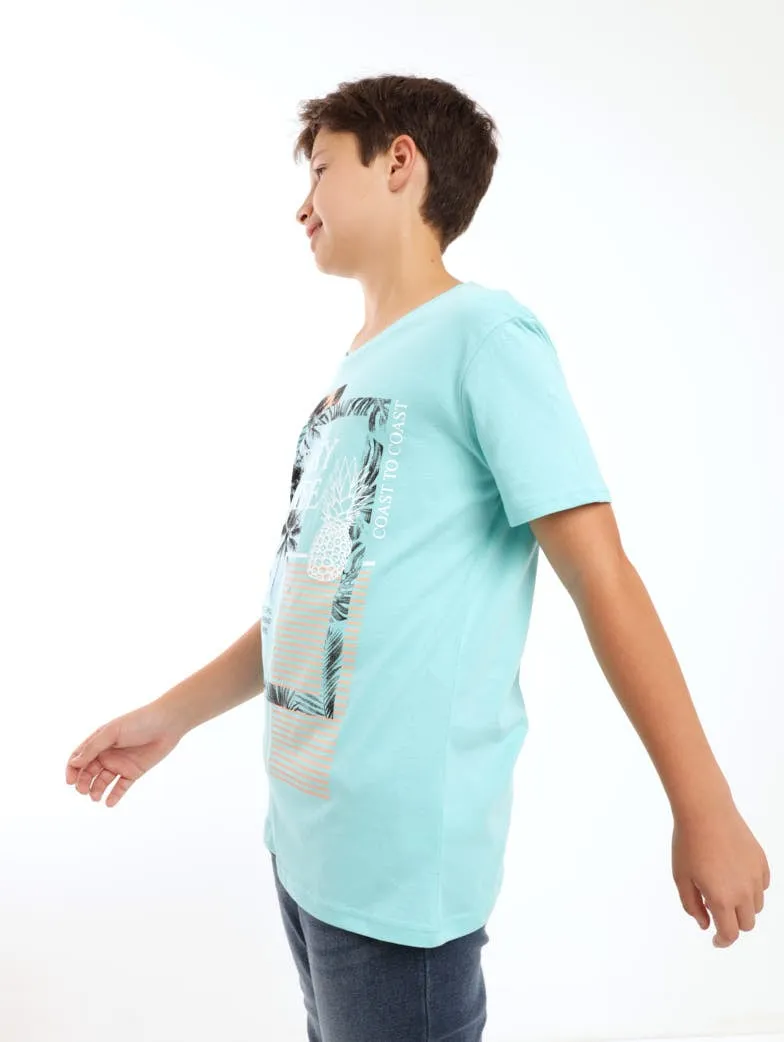 Boys Easy Life Tee - Light Green