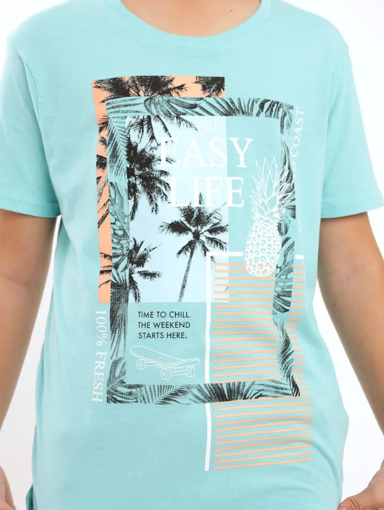 Boys Easy Life Tee - Light Green