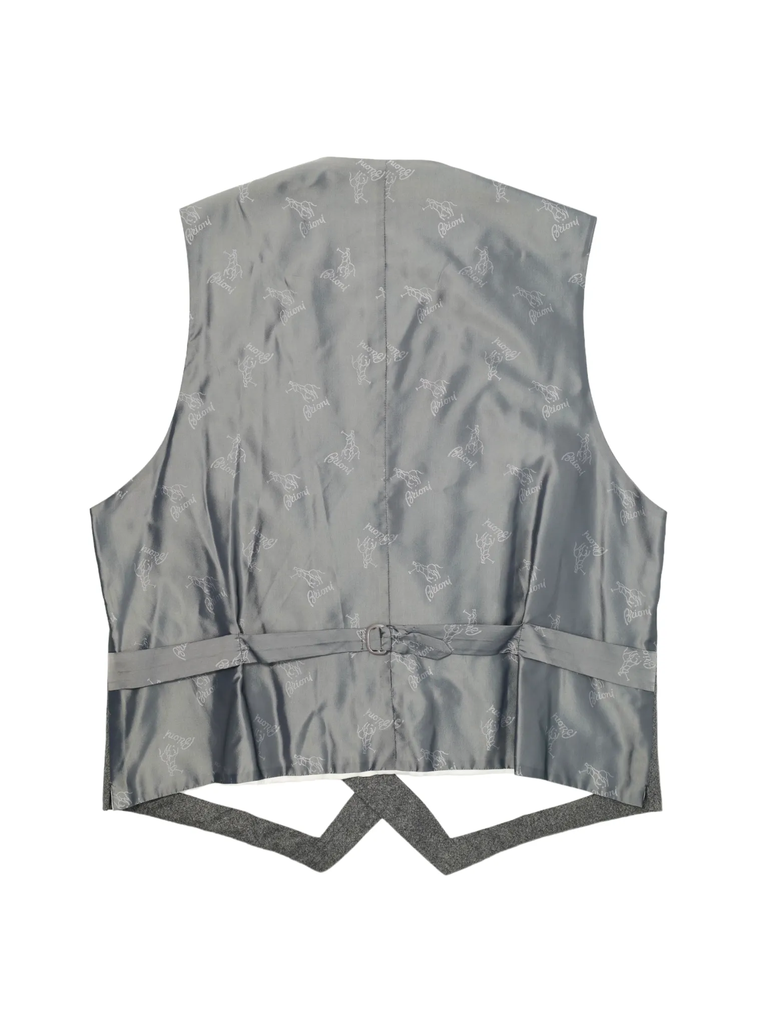Brioni Grey Cashmere & Silk Double Breasted Waistcoat