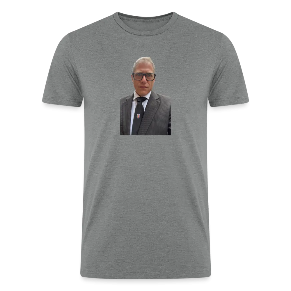 British Humor at its Finest: Tri-Blend Men's Organic Shirt with Funny Face of Jamie