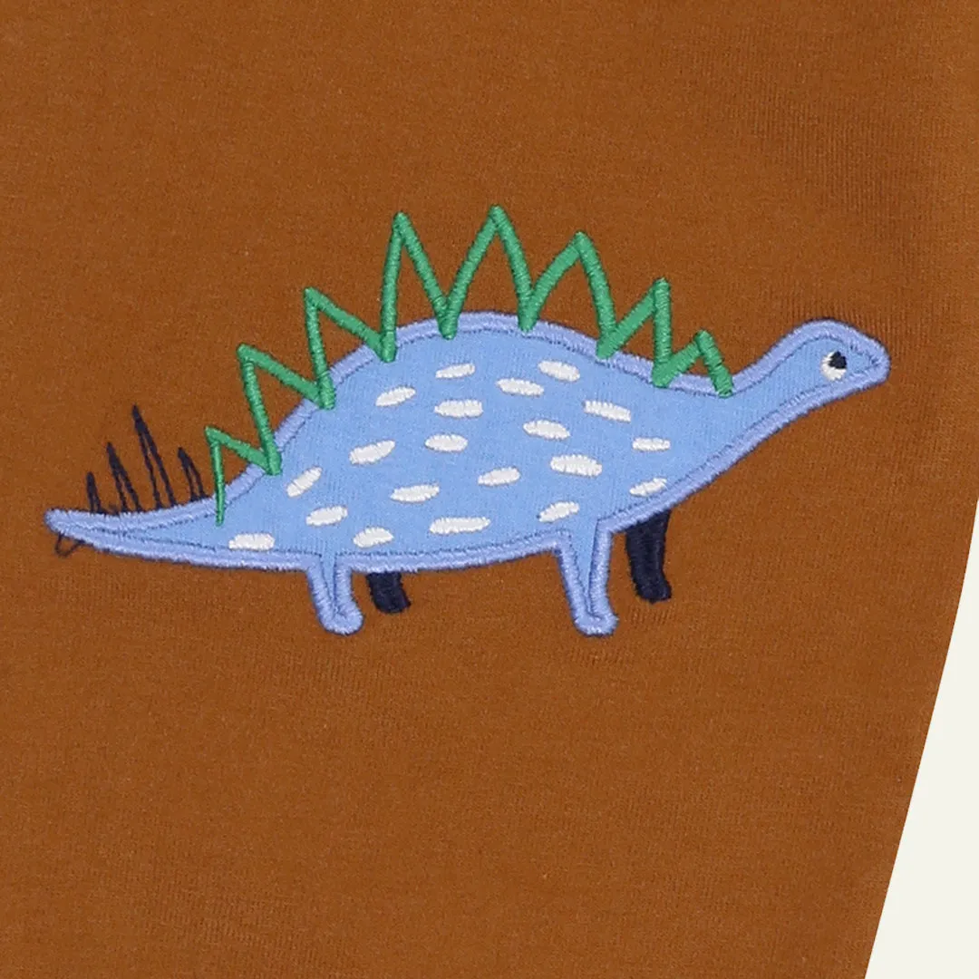 Brown Dinosaur Applique Joggers