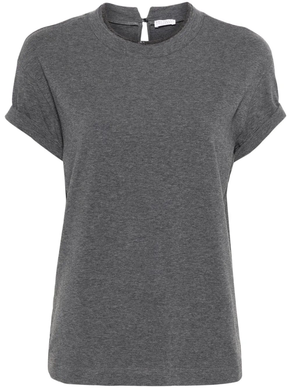 Brunello Cucinelli Contrast Layered T-Shirt Grey