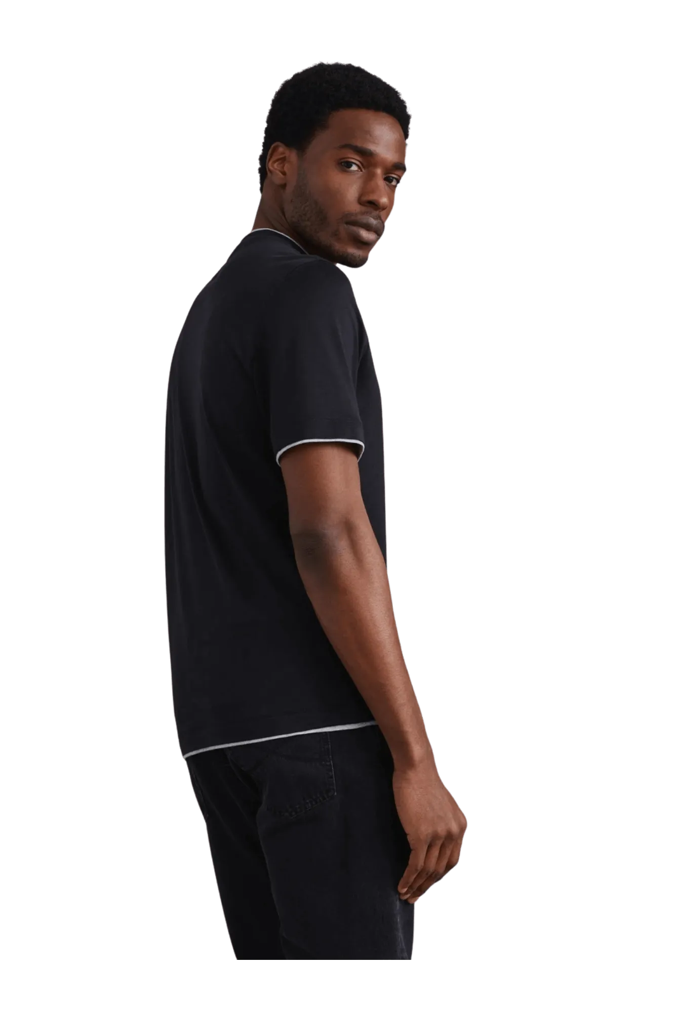 Brunello Cucinelli Men's Silk and Cotton Lightweight Jersey Crew Neck T-shirt