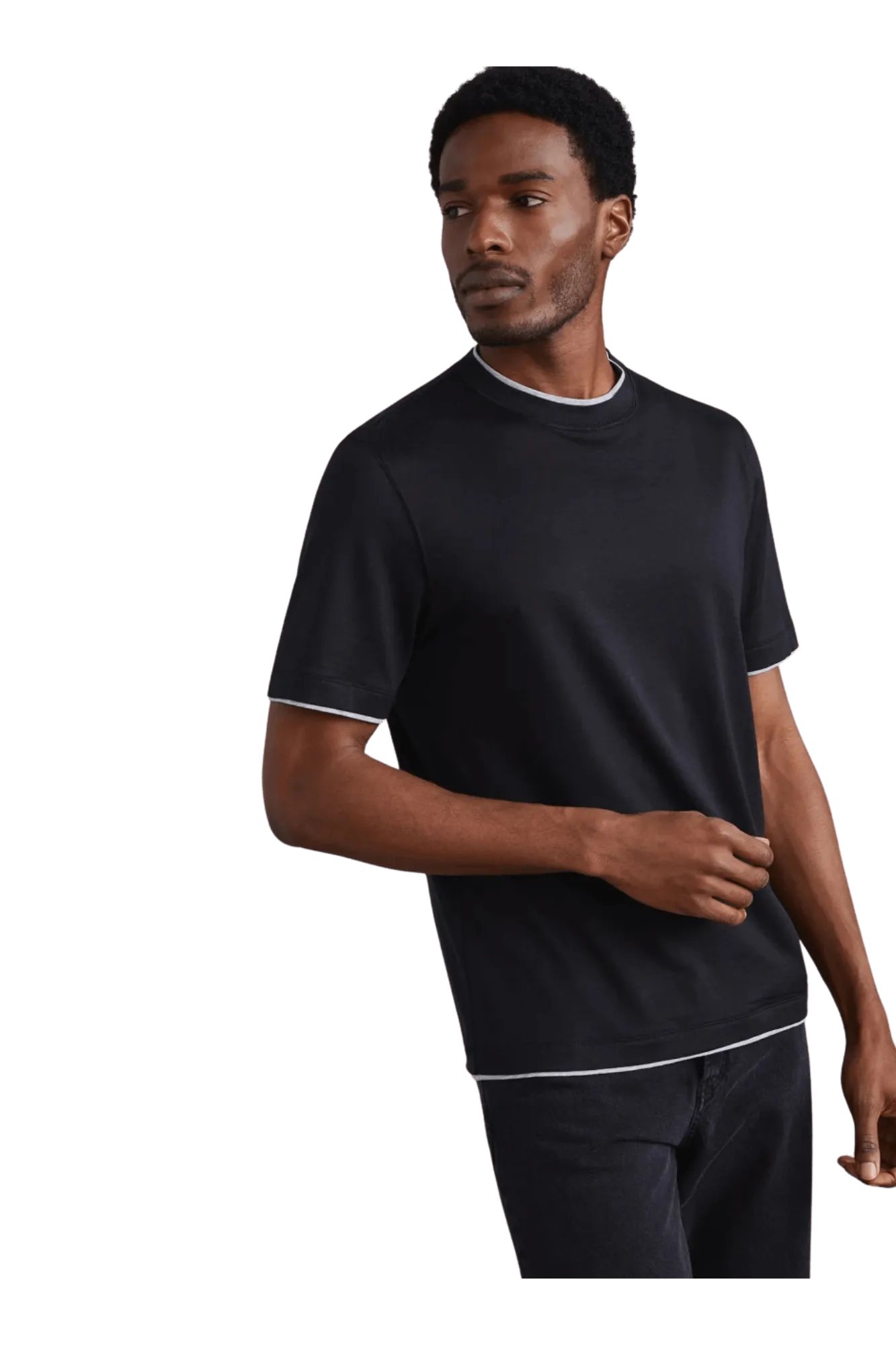 Brunello Cucinelli Men's Silk and Cotton Lightweight Jersey Crew Neck T-shirt