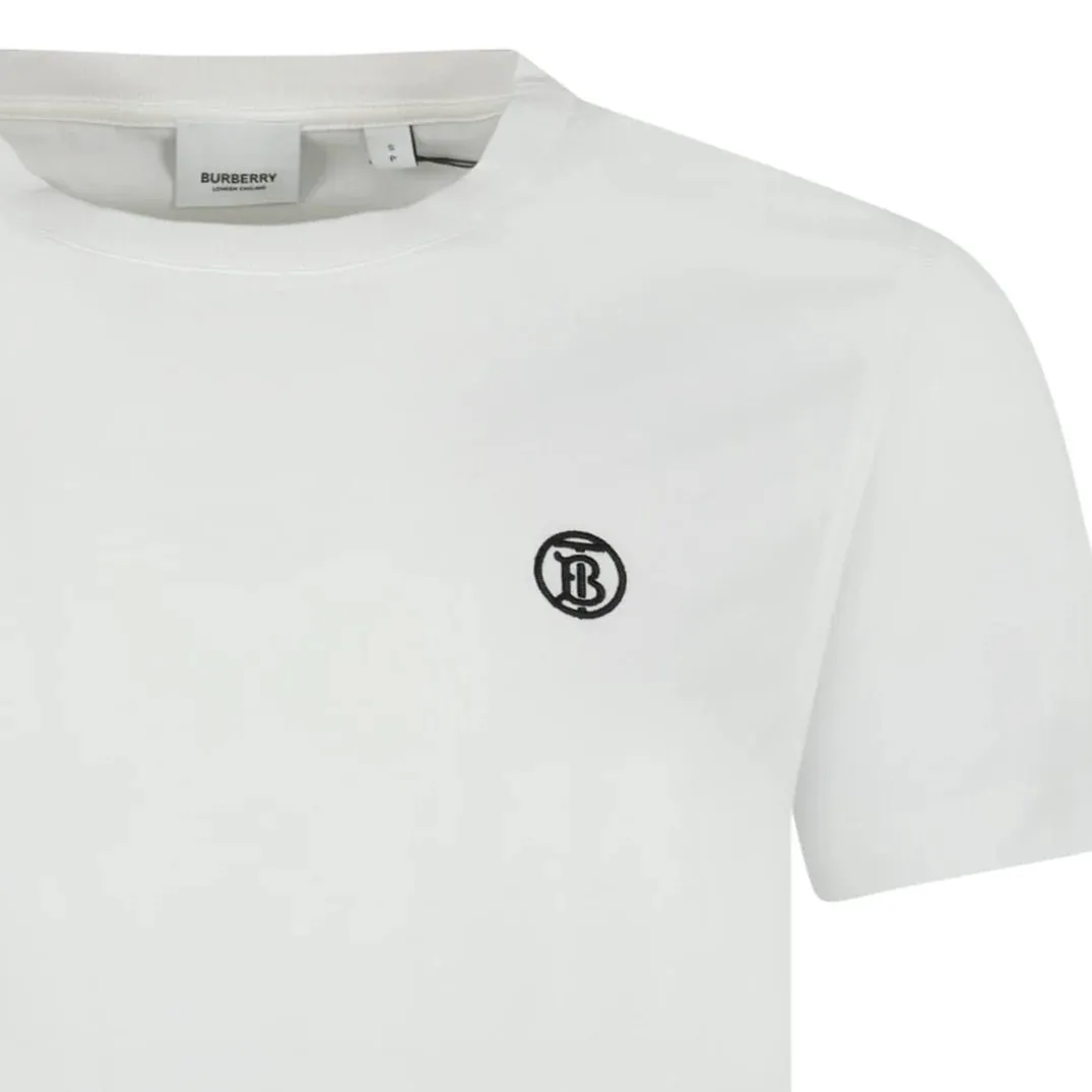 BURBERRY PARKER LOGO T-SHIRT WHITE