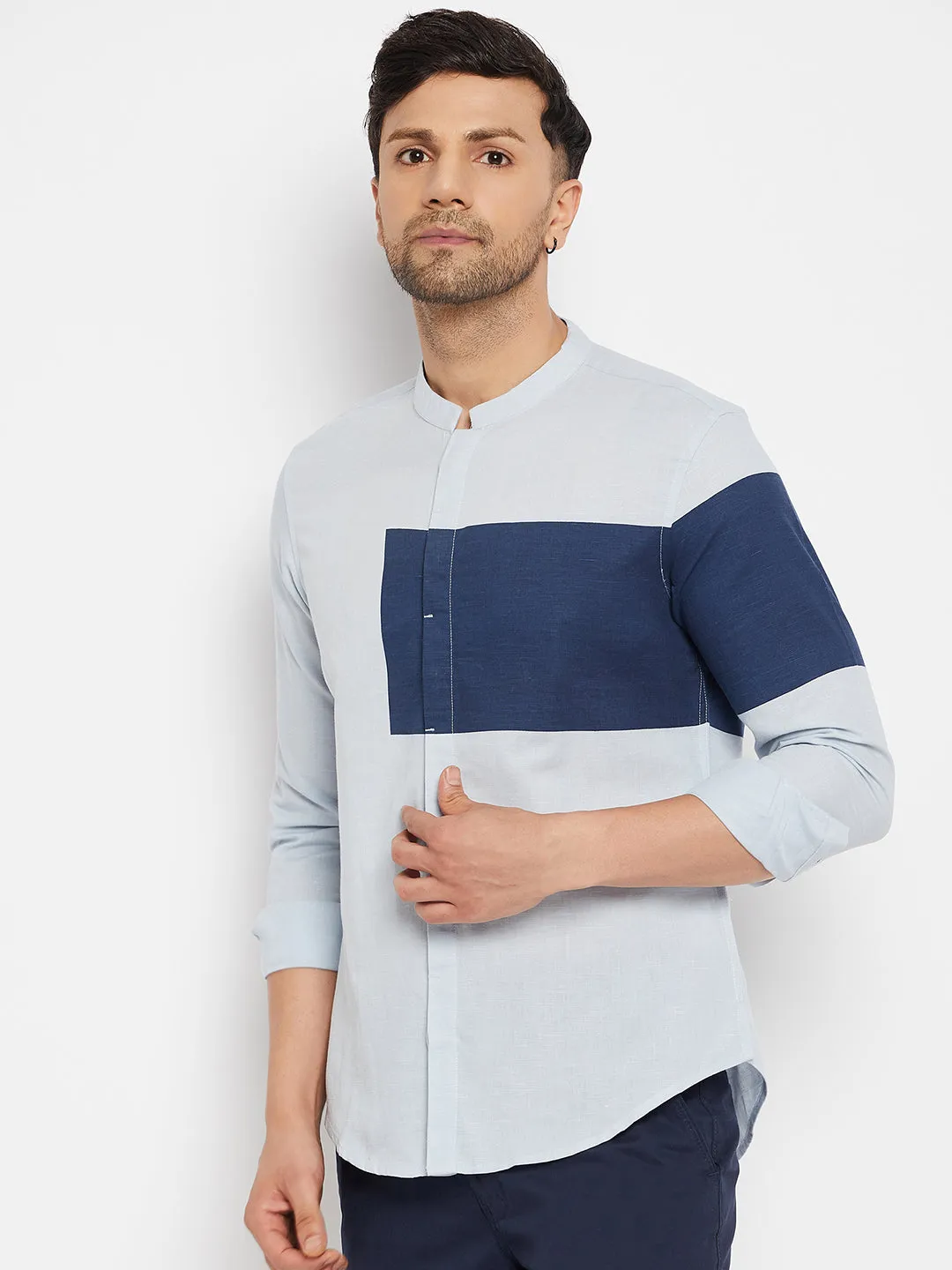Camla Blue Shirts For Men