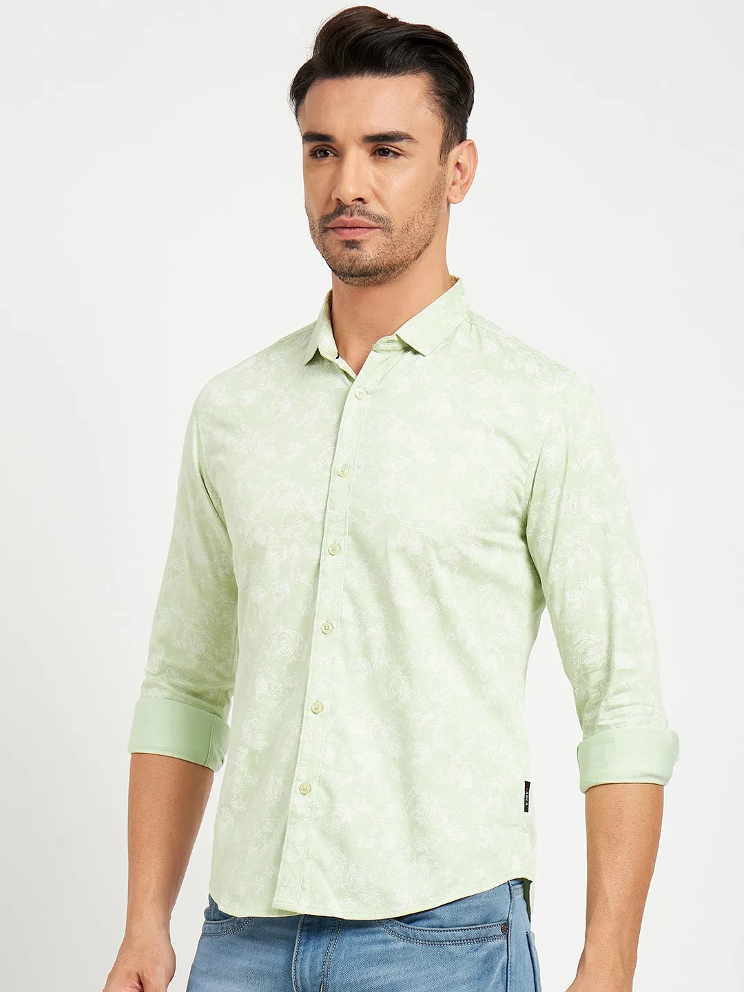 Camla Green Shirts For Men