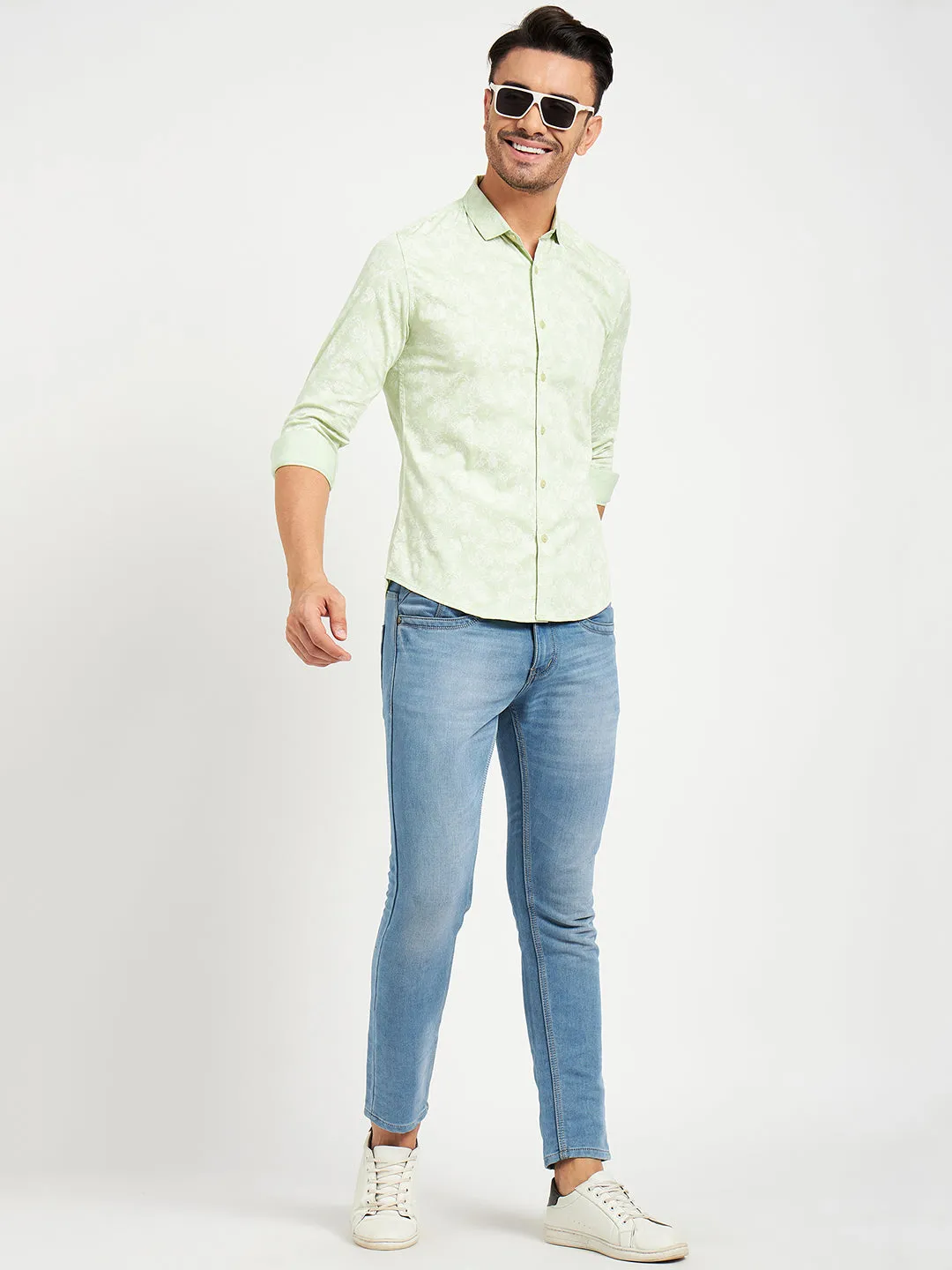 Camla Green Shirts For Men