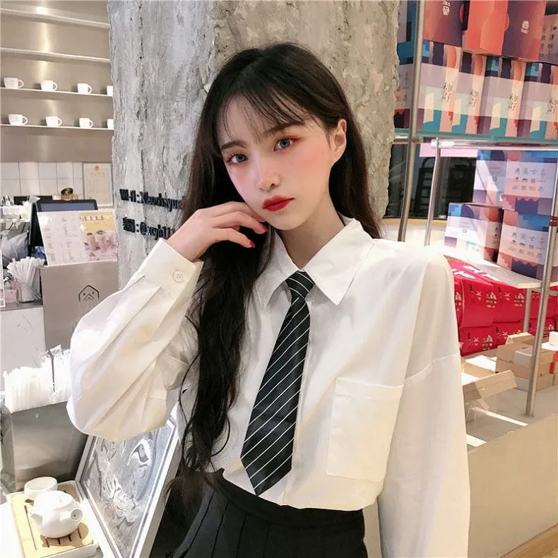 Casual Pure Color Loose Shirts