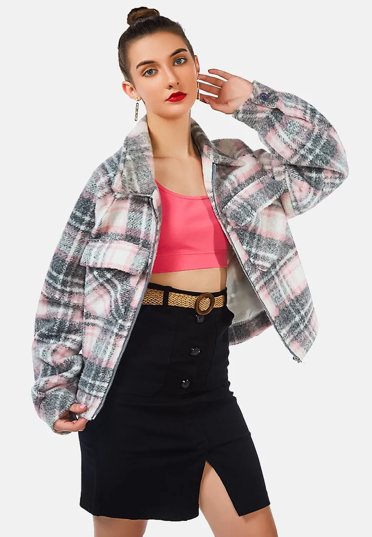 chalk and slate tartan jacket