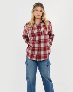 Cherry Flannel Check Shirt