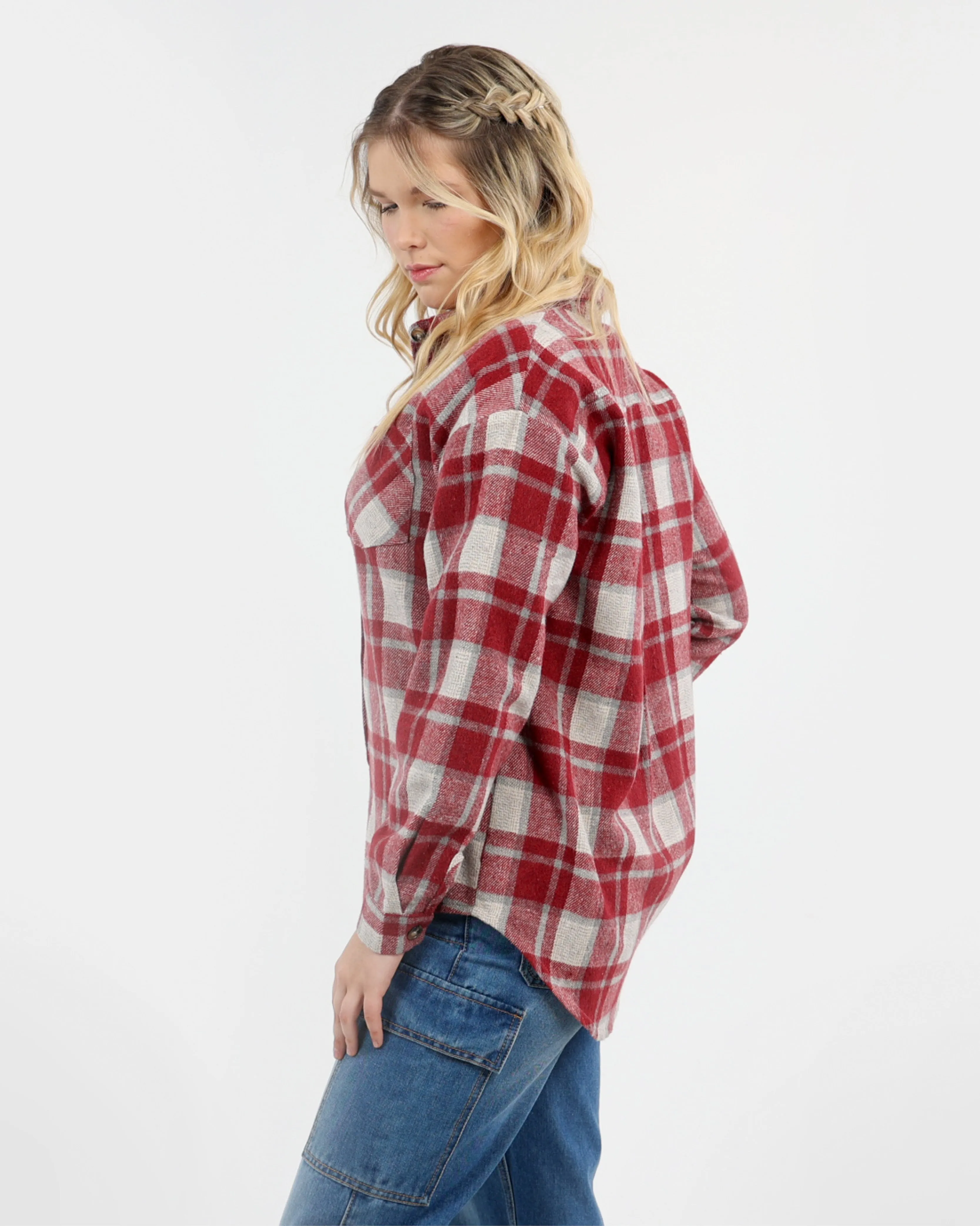 Cherry Flannel Check Shirt