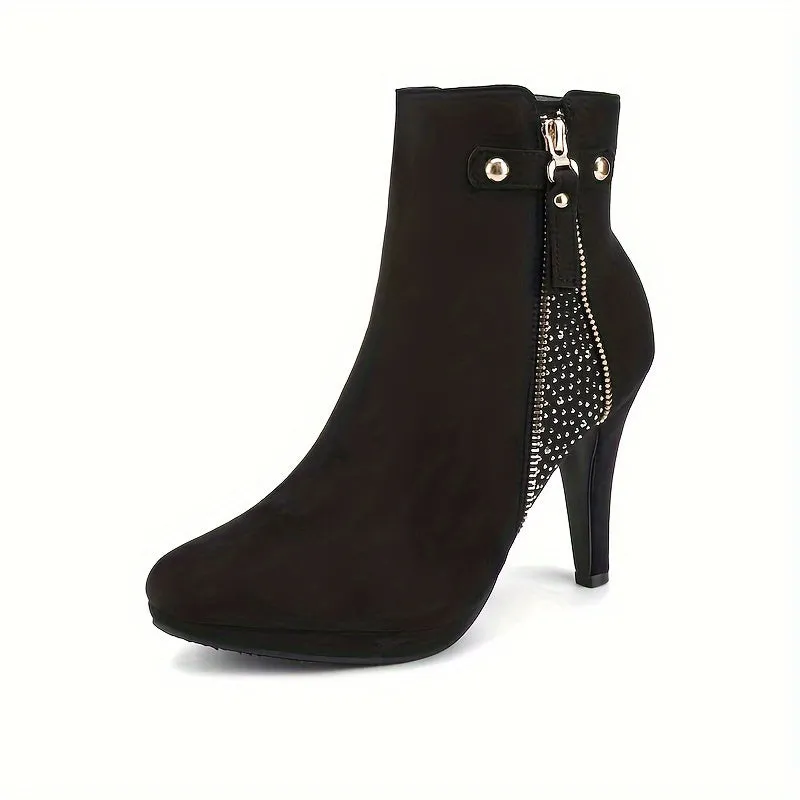 Chic Platform Ankle Booties Comfy High Heels for Any Occasion