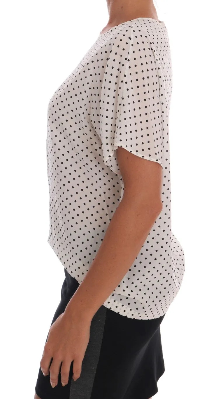 Chic Polka Dot Silk Blouse