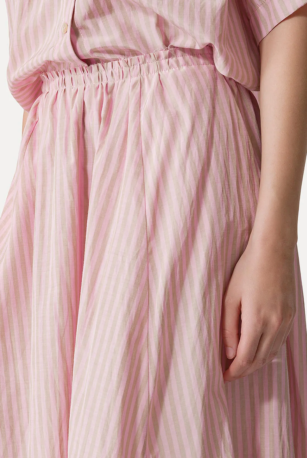 Chic Striped Taffetas Skirt