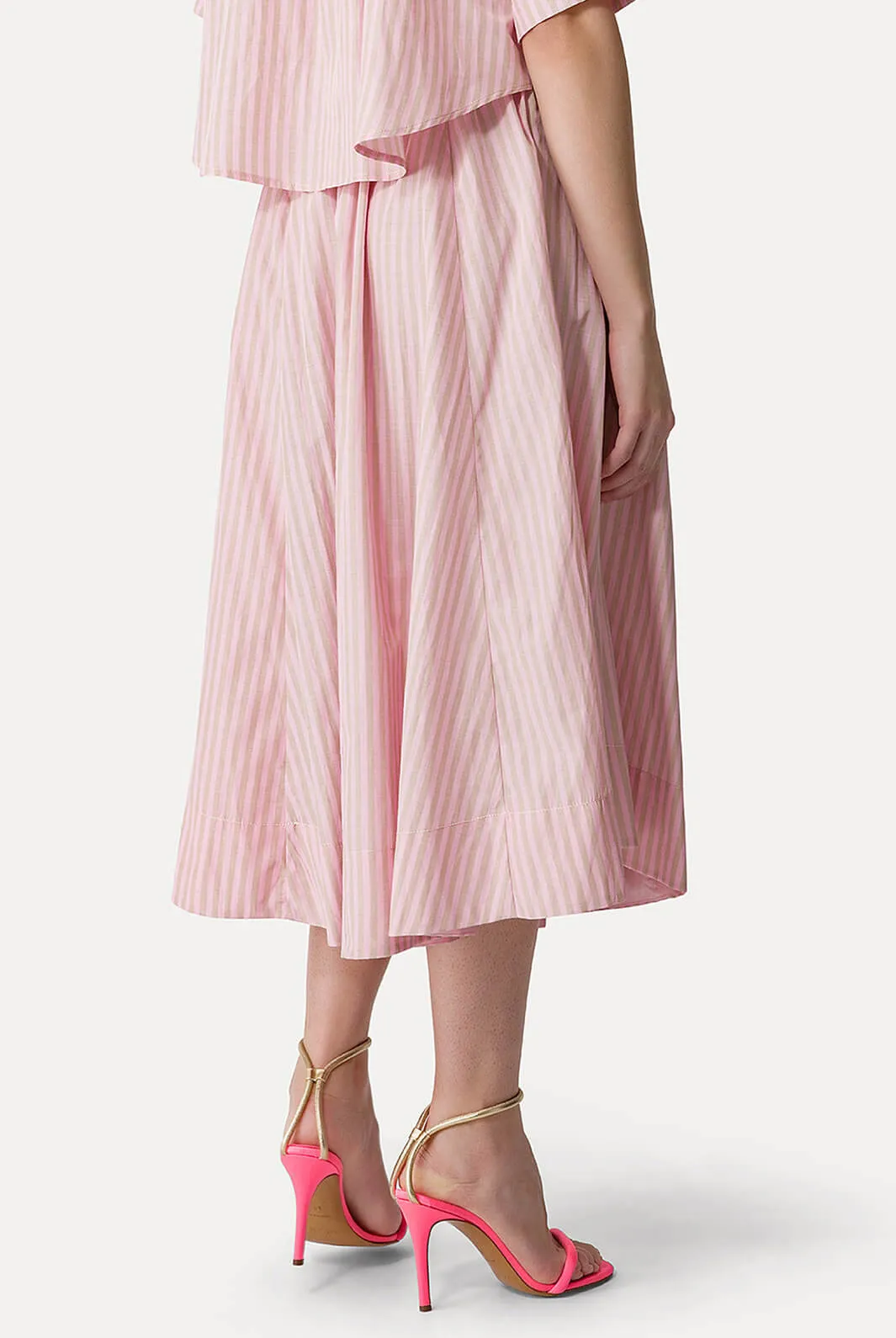 Chic Striped Taffetas Skirt
