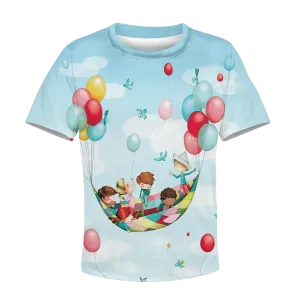 children are playing with balloon Kid Custom Cosplay Hoodies Apparel