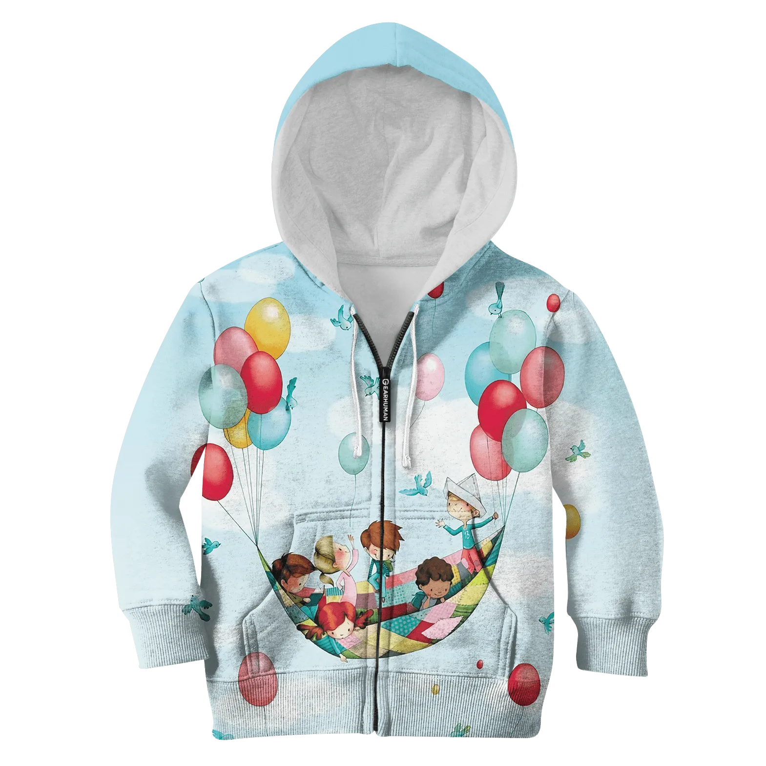 children are playing with balloon Kid Custom Cosplay Hoodies Apparel