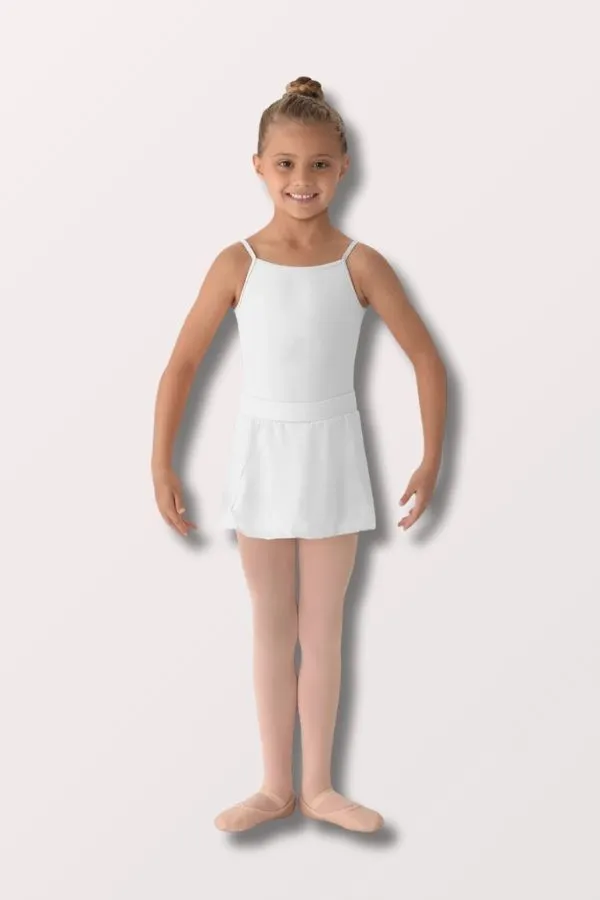 Children's Georgette Mock Wrap Skirt - White