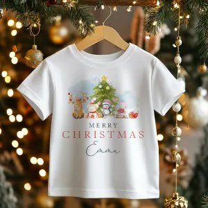 Christmas Animals Personalised Toddler & Kids T Shirt