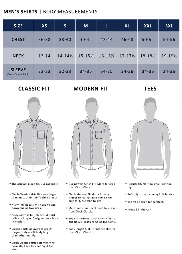 Cinch Mens Denim Tee Shirt - Teal - MTT1690676