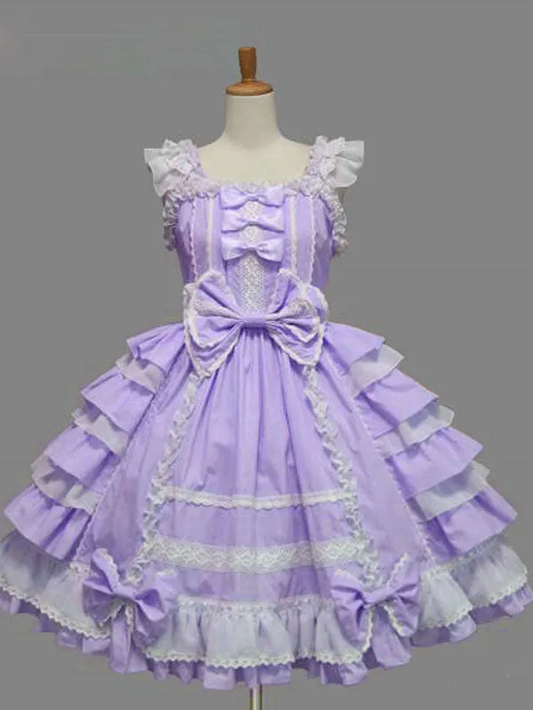 Classic Lolita JSK Dress Ruffles White Lolita Jumper Skirts