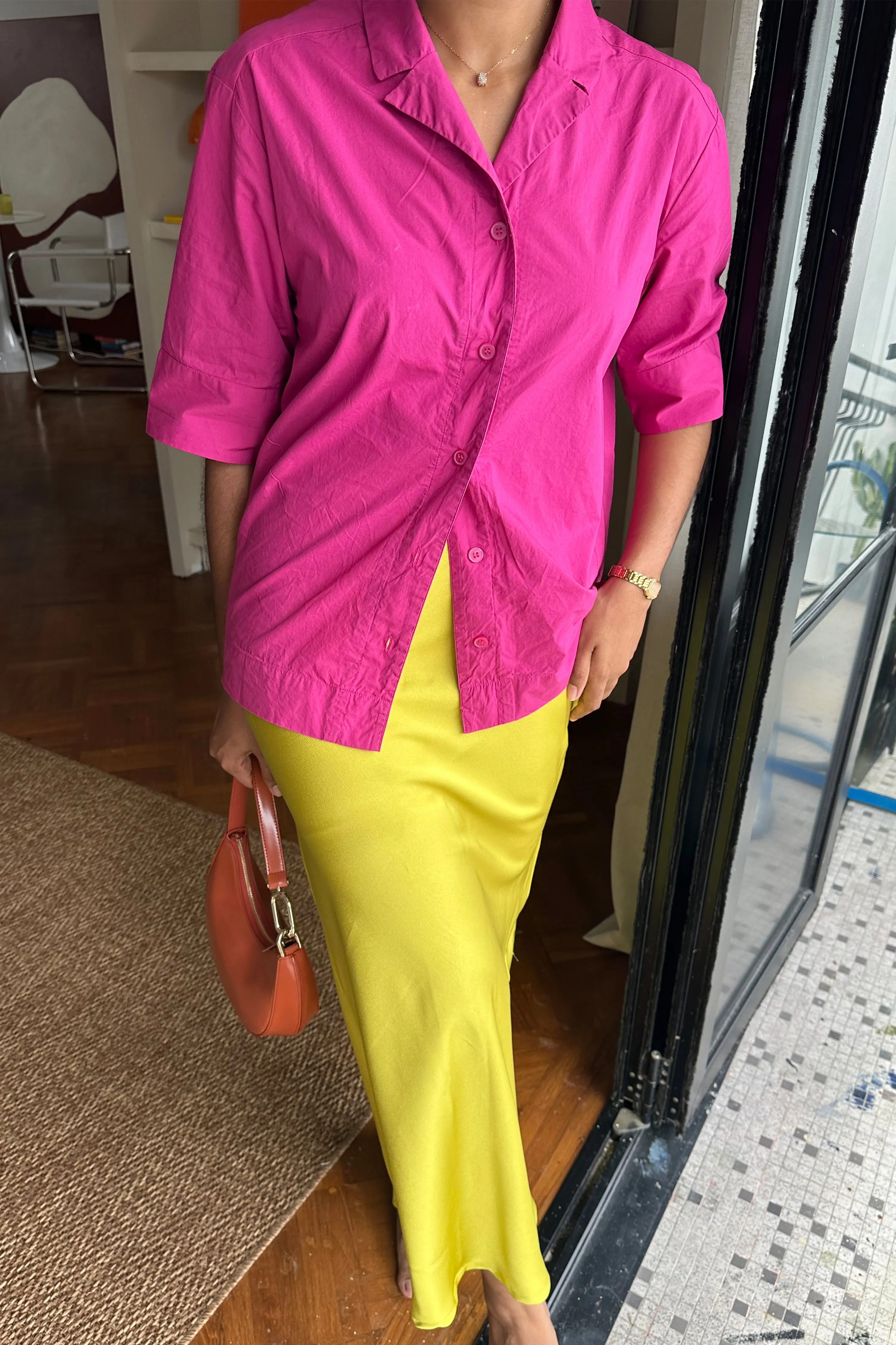Classic Maxi Skirt in Calamansi Green
