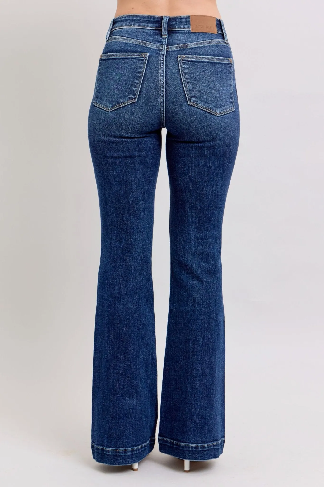 Classics Updated—Judy Blue Plus Size Flare Jeans with Pockets