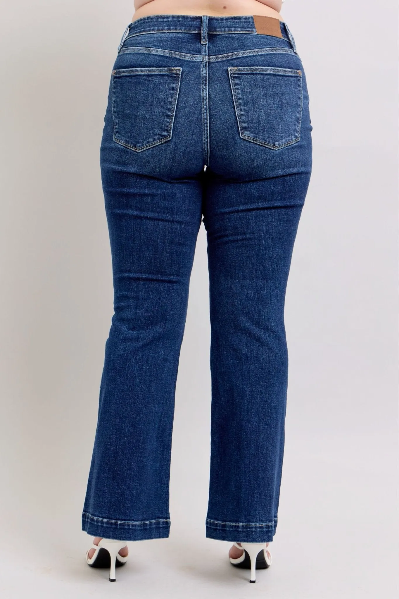 Classics Updated—Judy Blue Plus Size Flare Jeans with Pockets