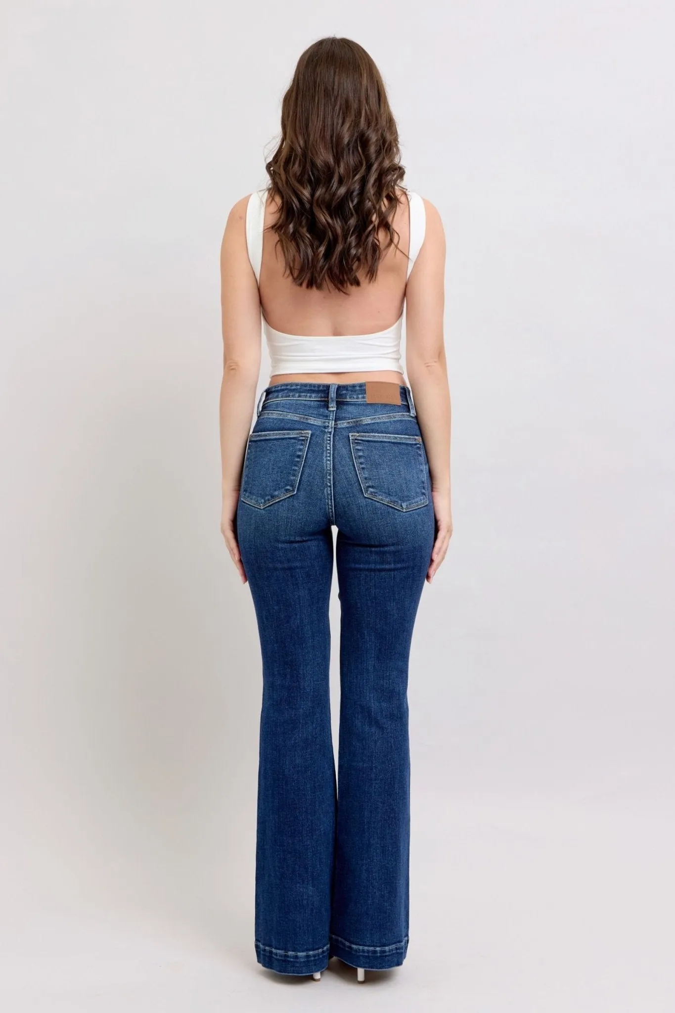 Classics Updated—Judy Blue Plus Size Flare Jeans with Pockets