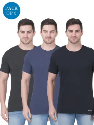 Columbia Men Na Cotton / Stretch Crew-Neck Tee 3 Pack Solid (Non Returnable)
