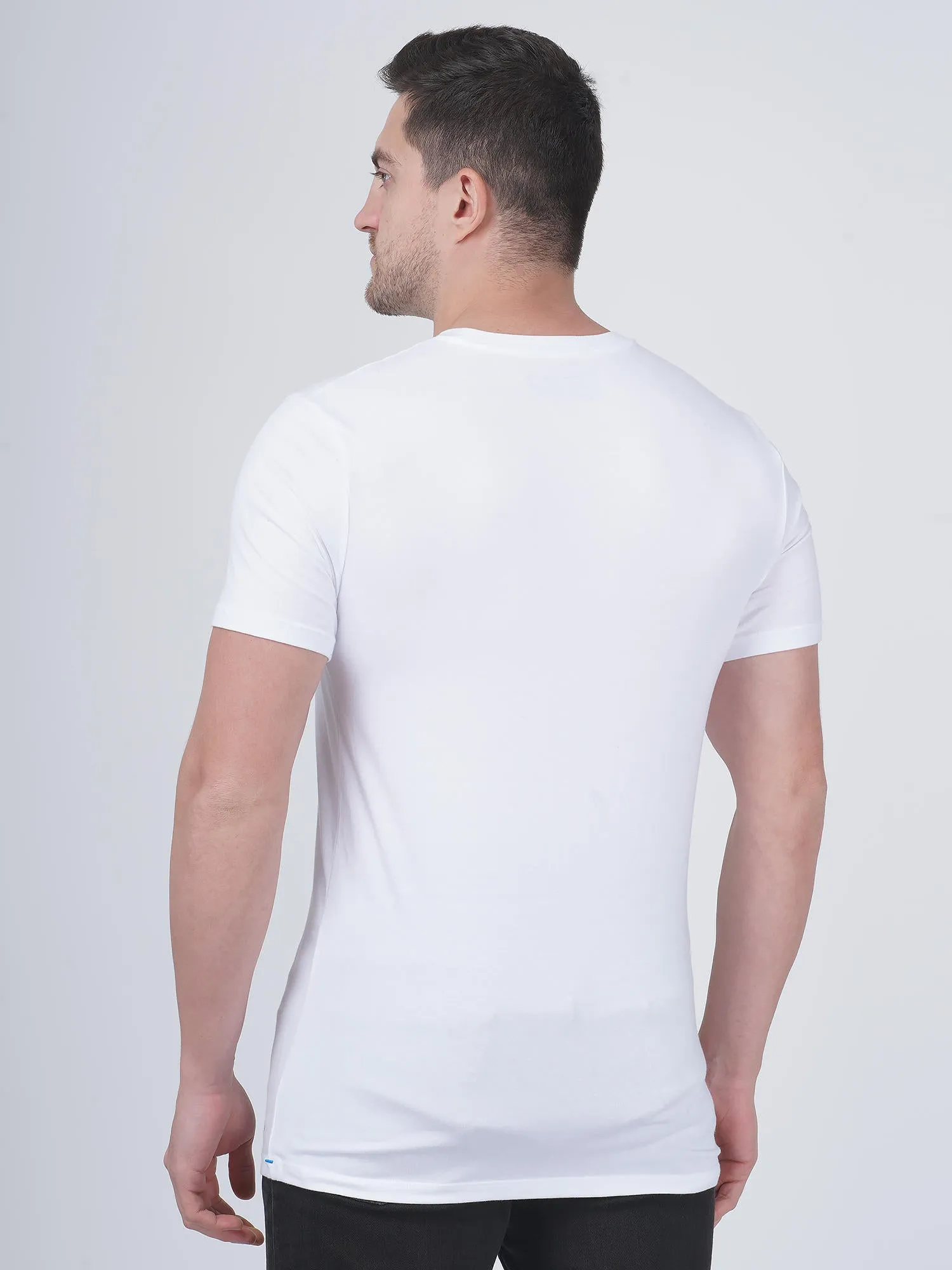 Columbia Men White 100% Pure Cotton Crew-Neck Classic Fit T-Shirt (Pack of 3) (Non Returnable)