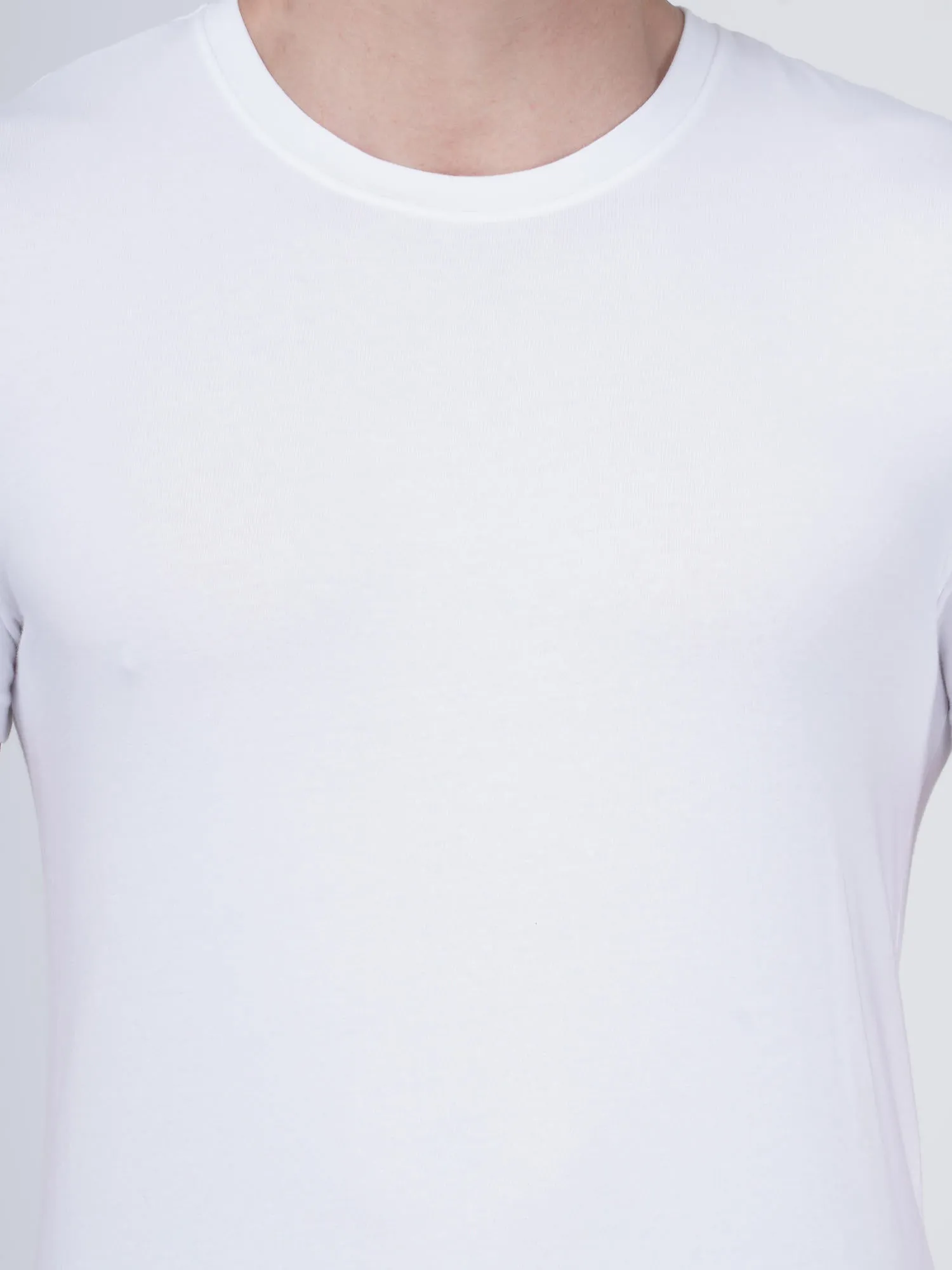 Columbia Men White 100% Pure Cotton Crew-Neck Classic Fit T-Shirt (Pack of 3) (Non Returnable)