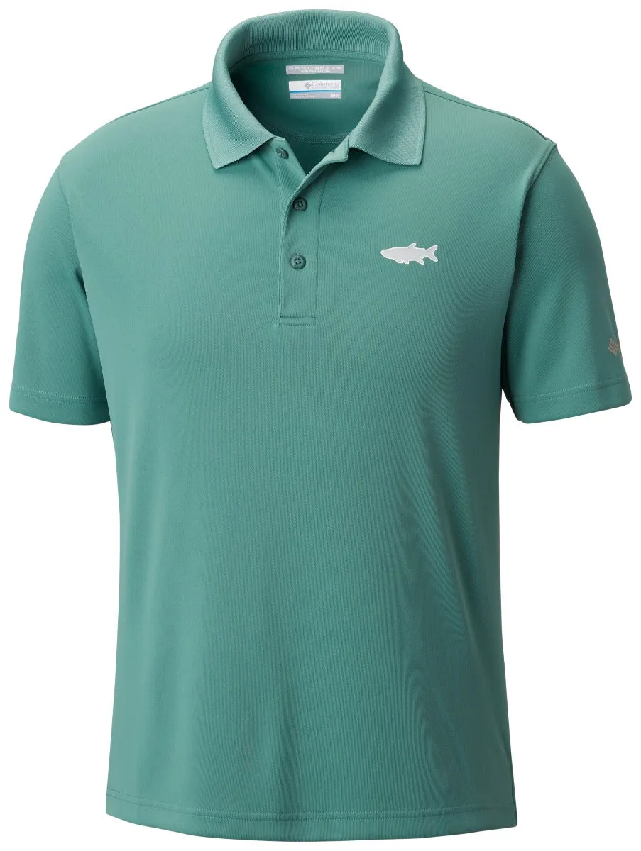 Columbia PFG Fish Series Polo Mens Shirt Thyme Green