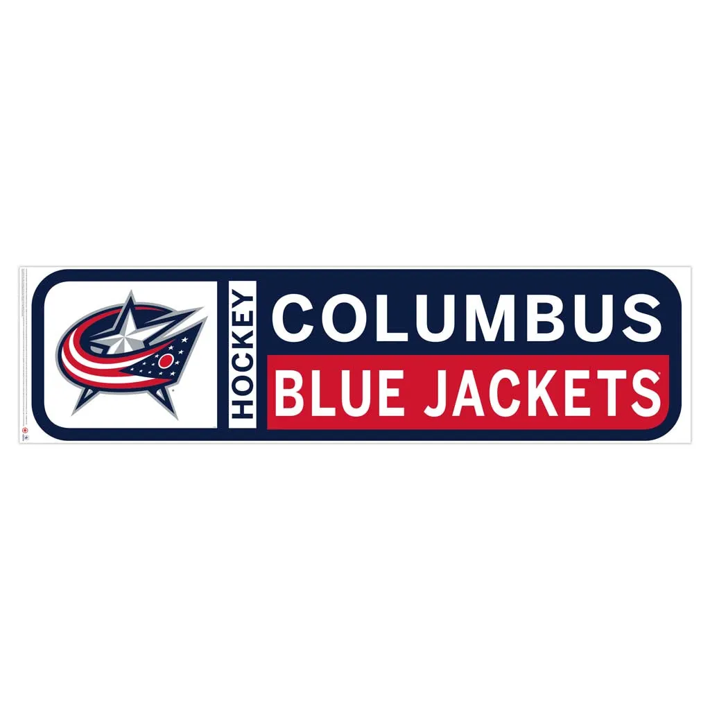 Columbus Blue Jackets 90x23 Team Repositional Wall Decal Design 56