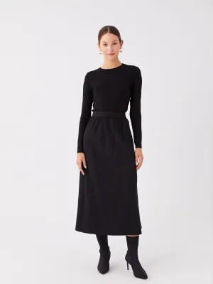 Comfortable Fit Women Skirt With Elastic Waist