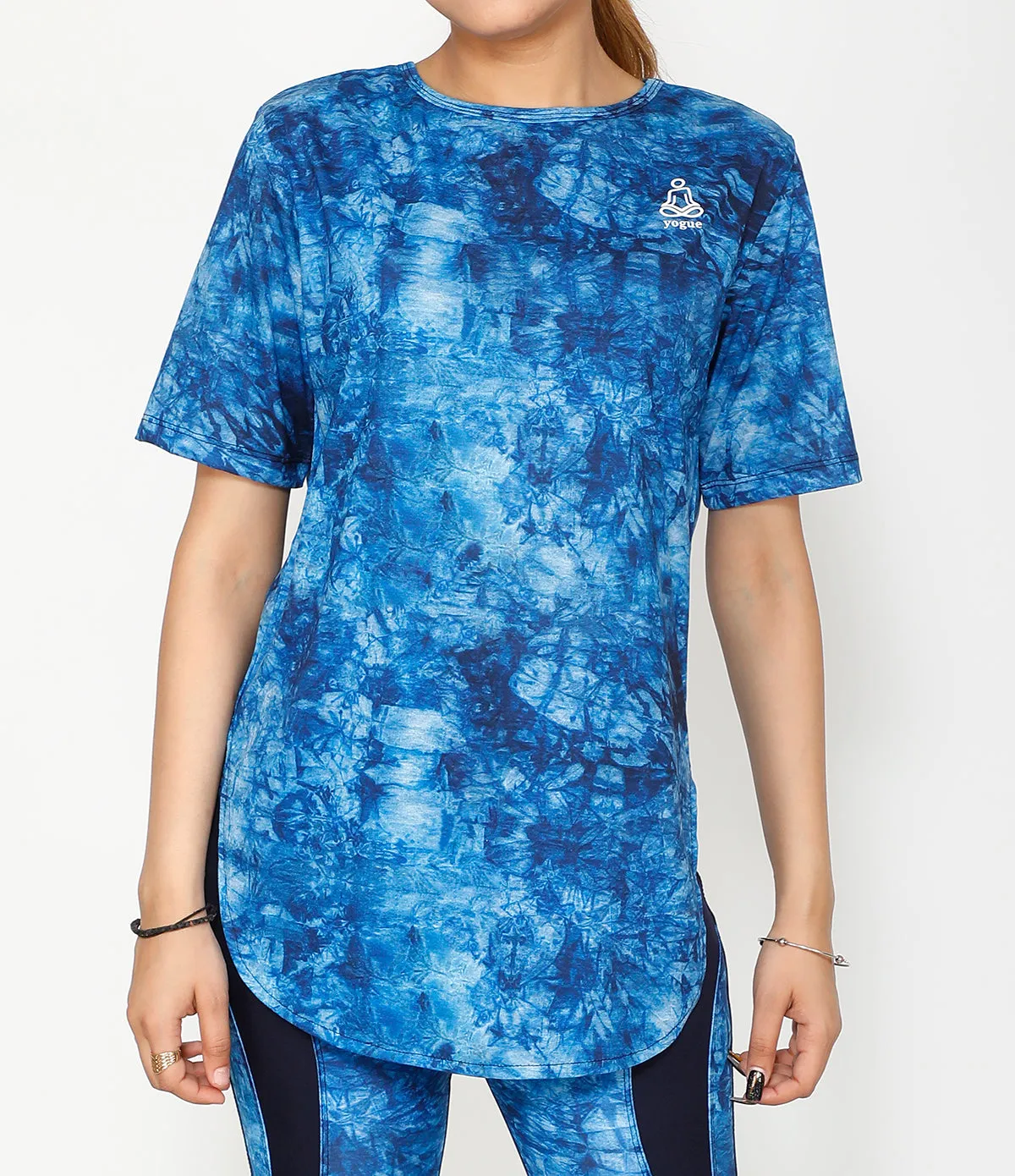 Copper Blue Cotton Longline T-shirt