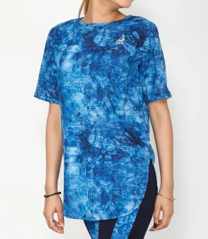 Copper Blue Cotton Longline T-shirt