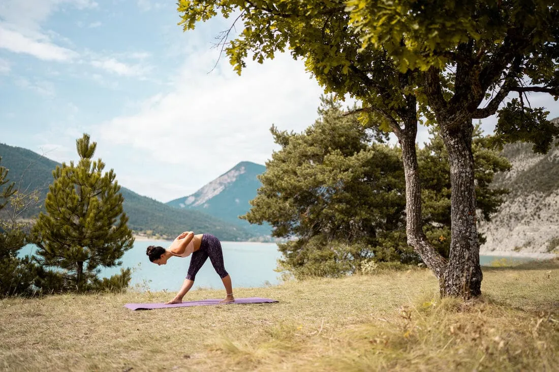 CORSAIRE FEMME YOGA DYNAMIQUE IMPRIME VIOLET