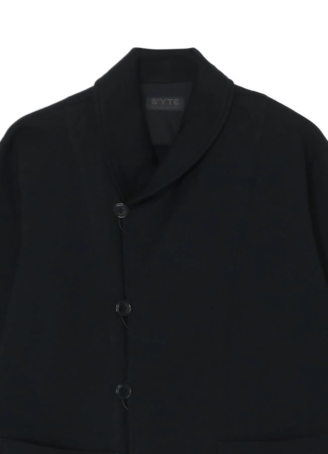 COTTON FLEECE SHAWL COLLAR CARDIGAN