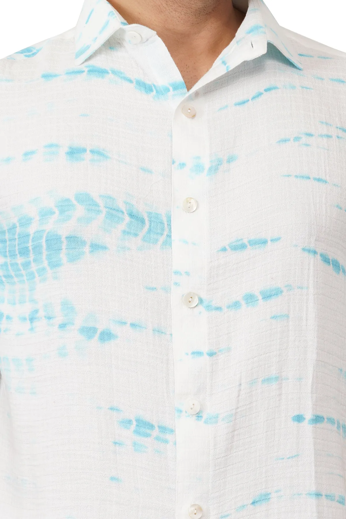 Cotton Linen Tie And Dye Shirt