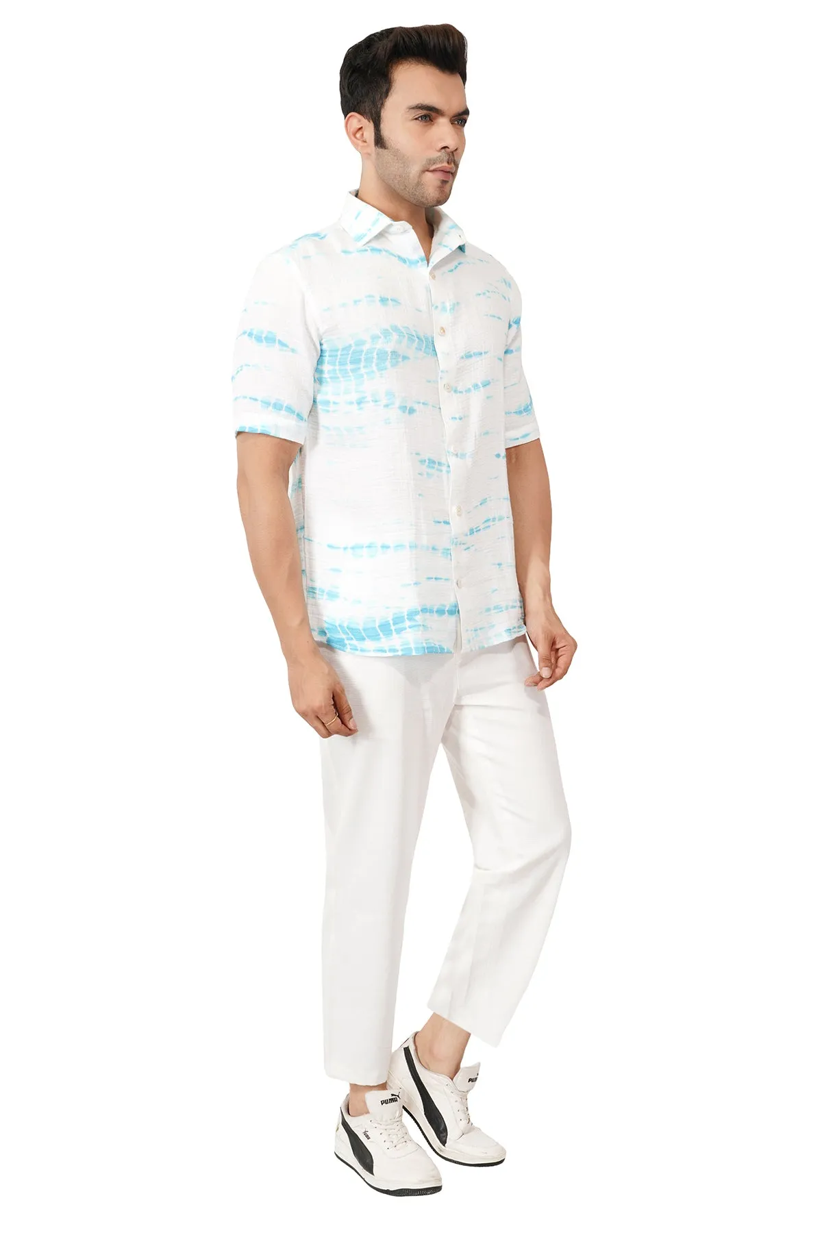 Cotton Linen Tie And Dye Shirt