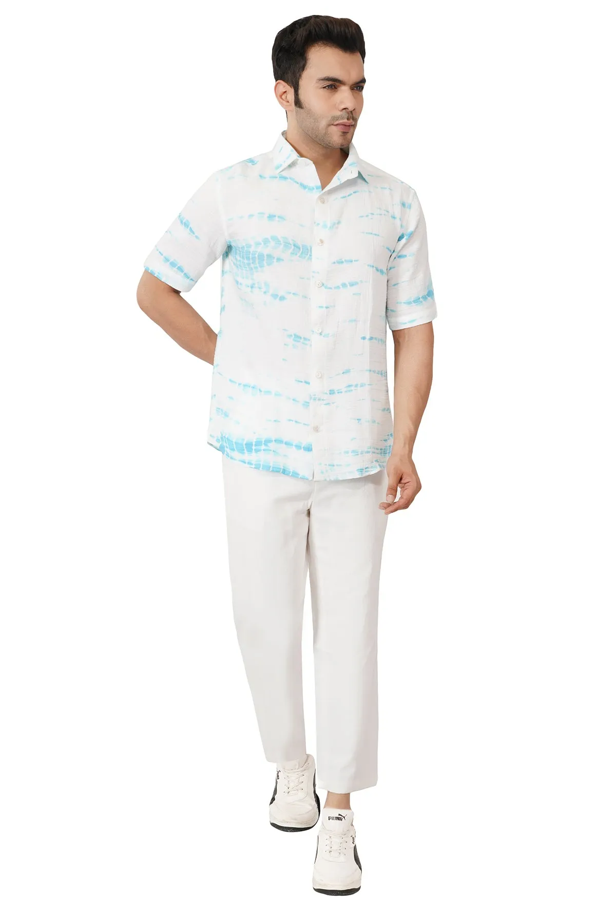 Cotton Linen Tie And Dye Shirt