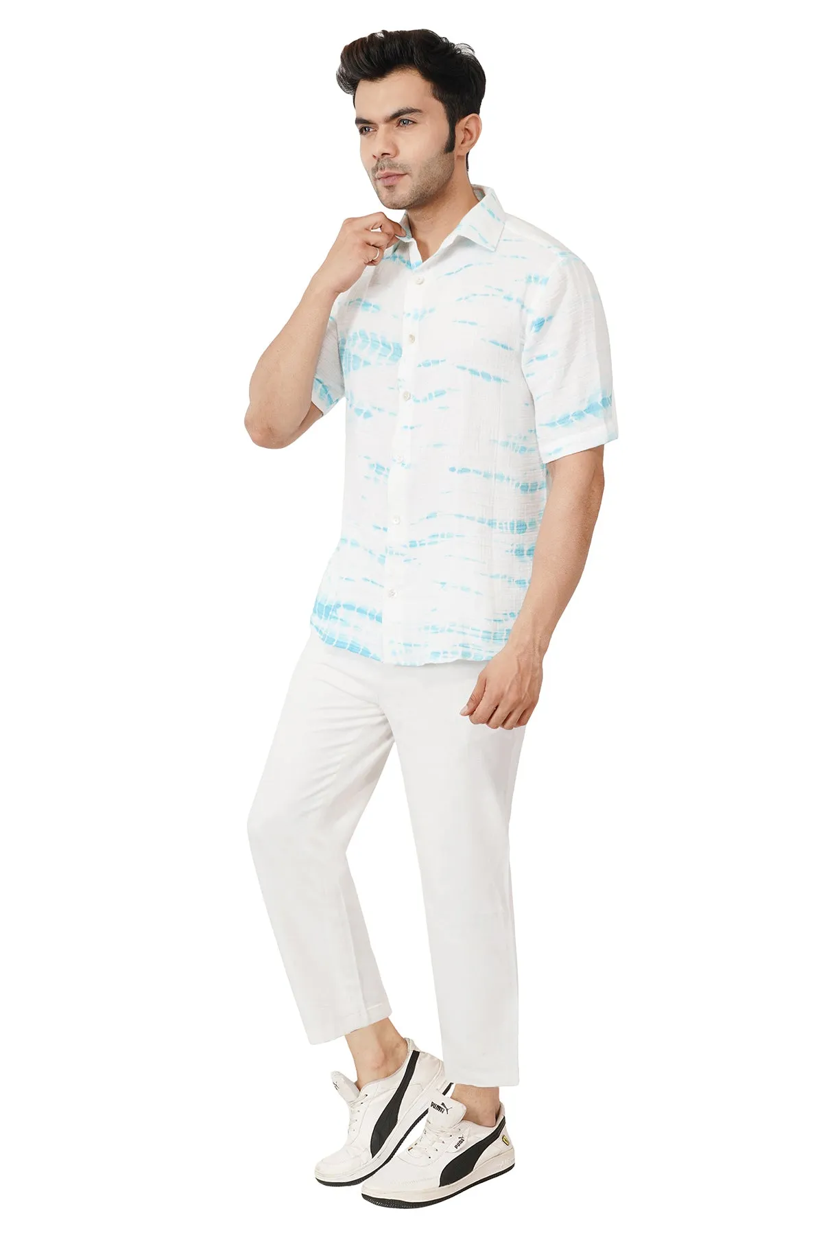 Cotton Linen Tie And Dye Shirt