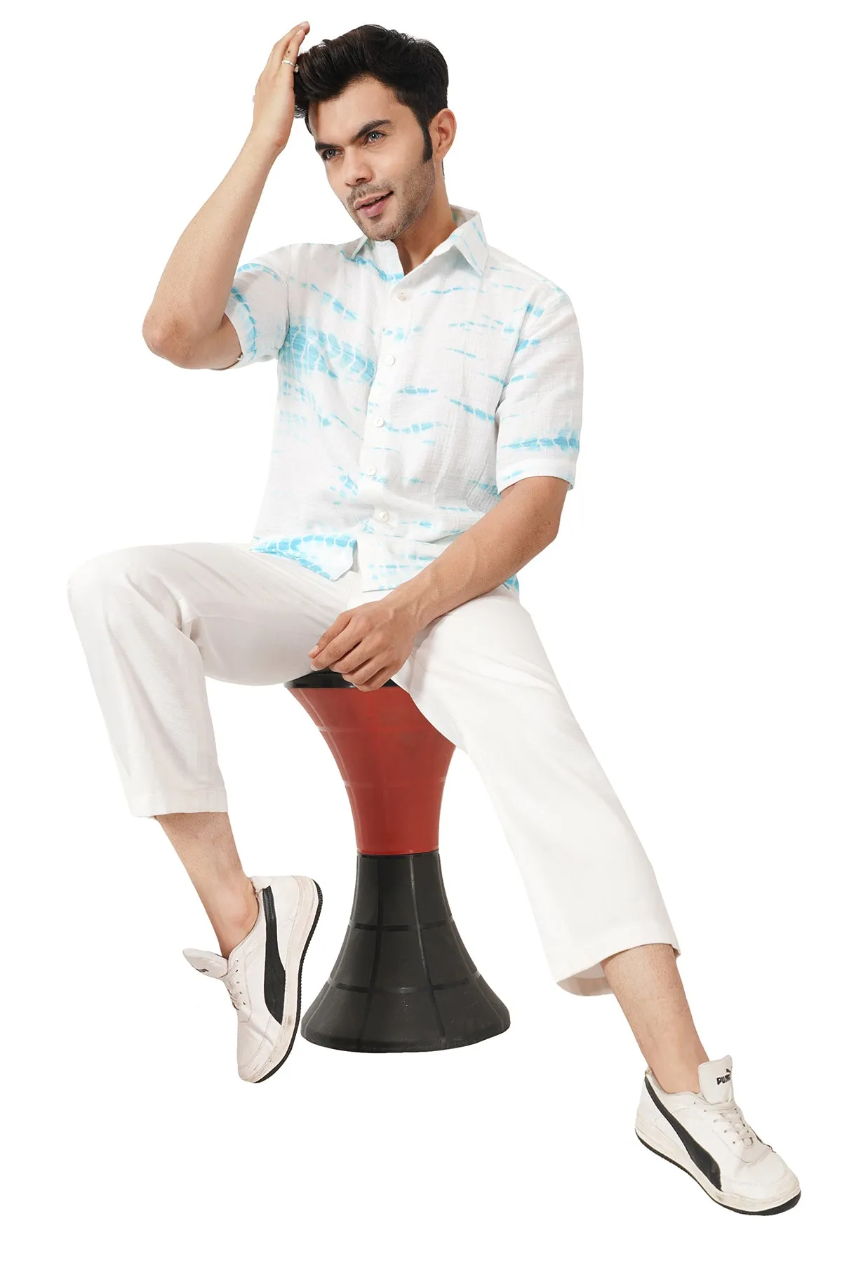 Cotton Linen Tie And Dye Shirt