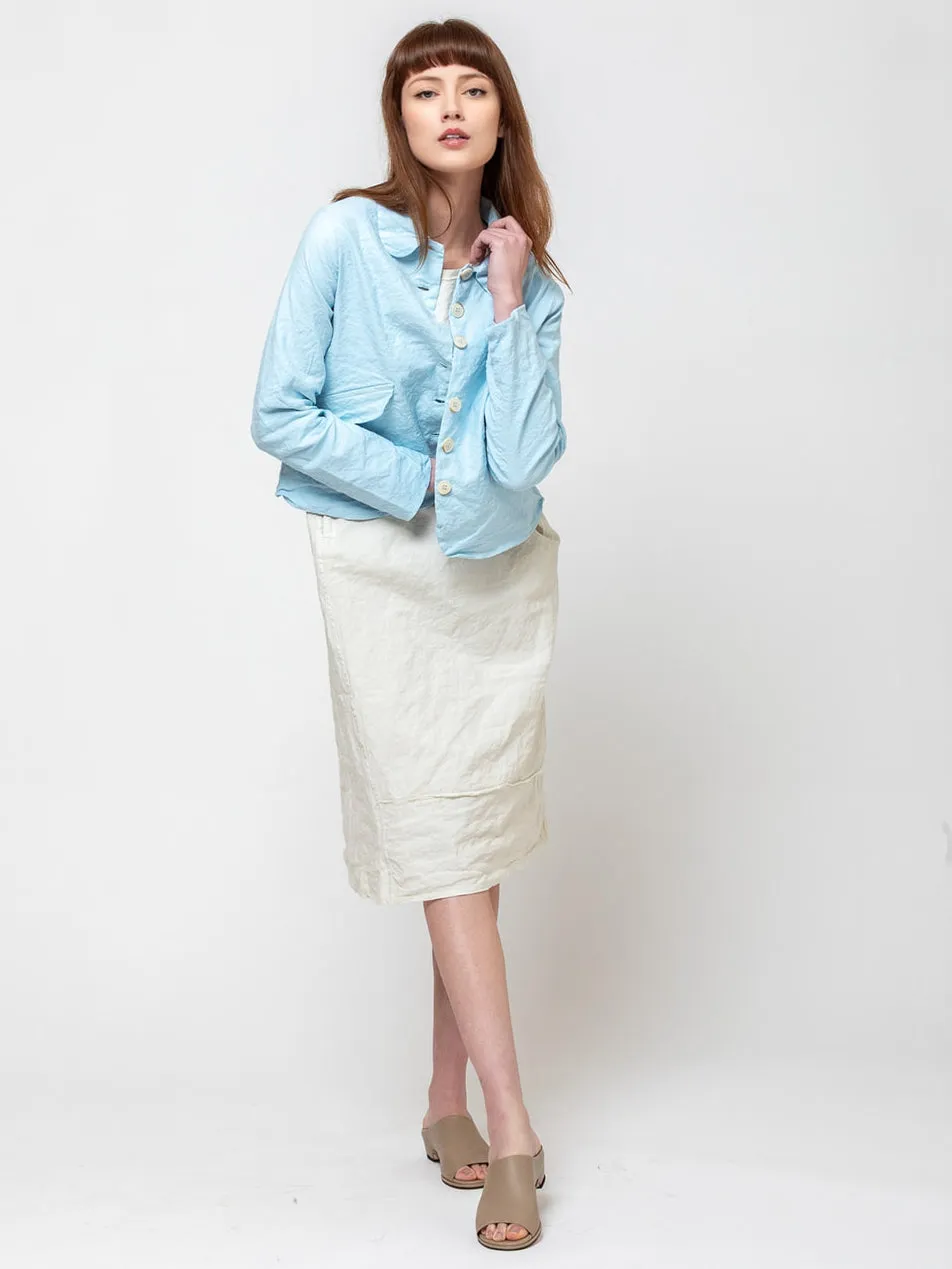 Cotton Wrinkled Jacket - Cielo