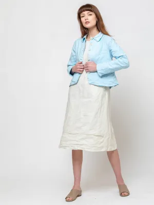 Cotton Wrinkled Jacket - Cielo